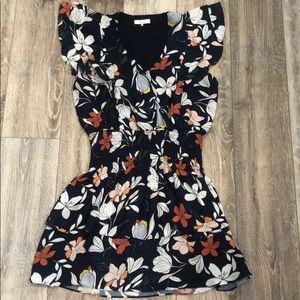 Parker ruffle floral dress